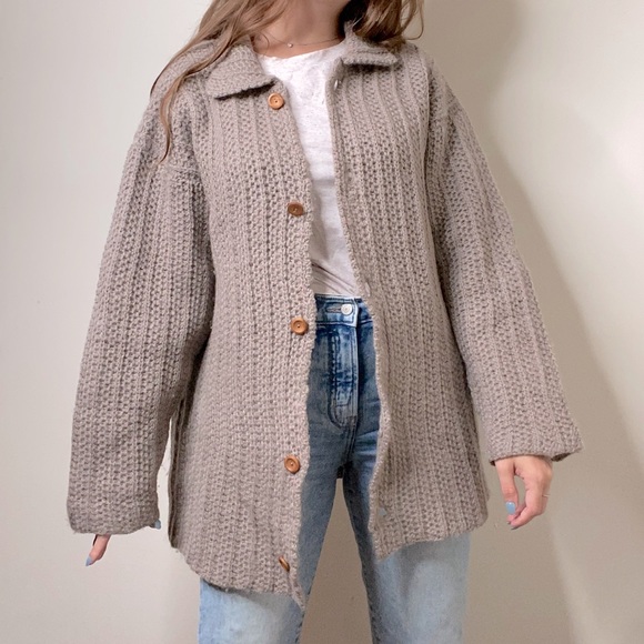 The Territory Ahead Sweaters - The Territory Ahead Wool Chunky Knit Cardigan Sweater